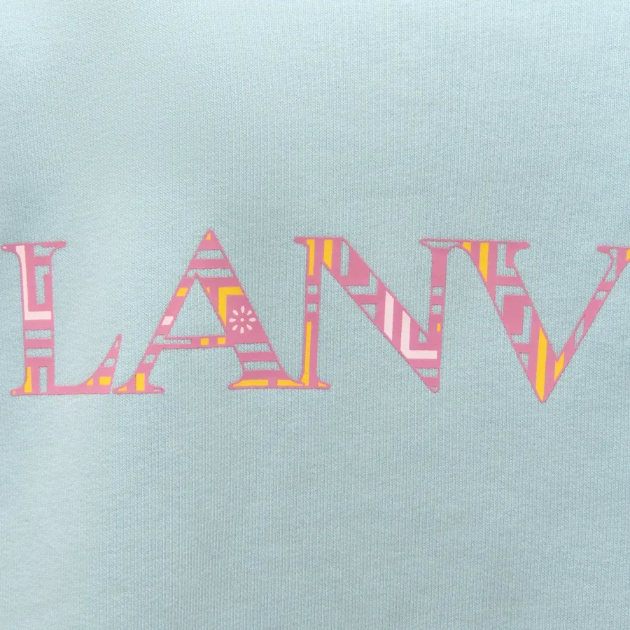 0424AR felpa bimba LANVIN PARIS girl sweatshirt blue dish