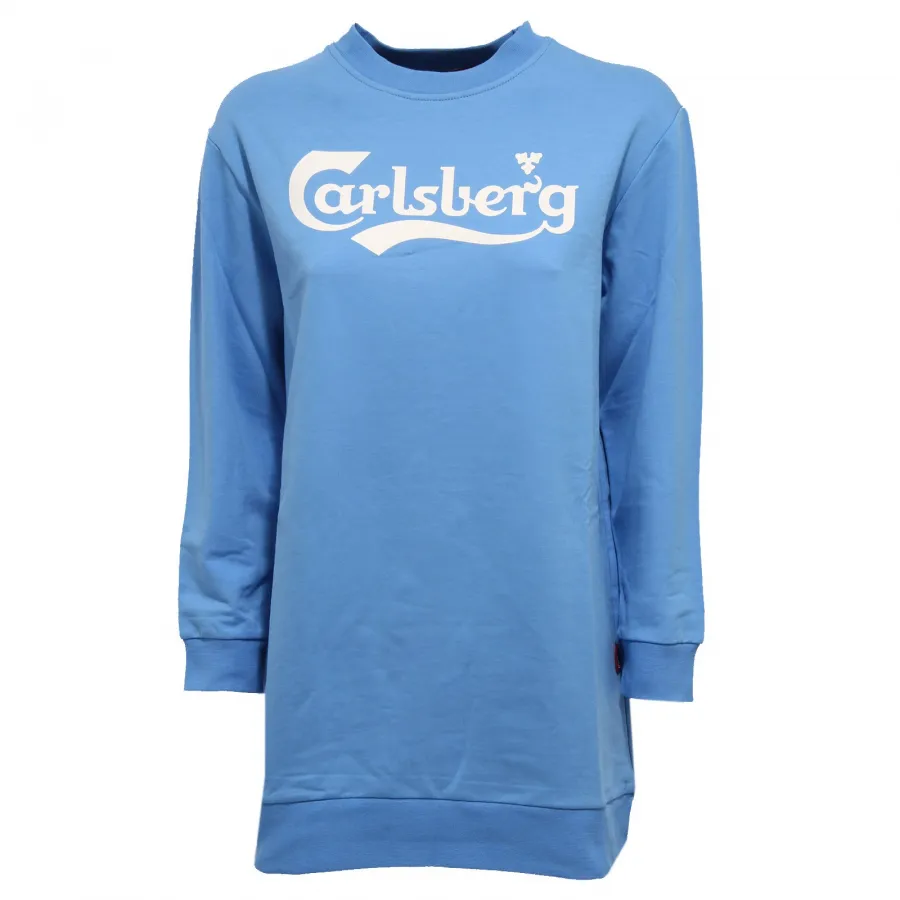 7794K abito felpa donna CARLSBERG light blue dress sweatshirt woman