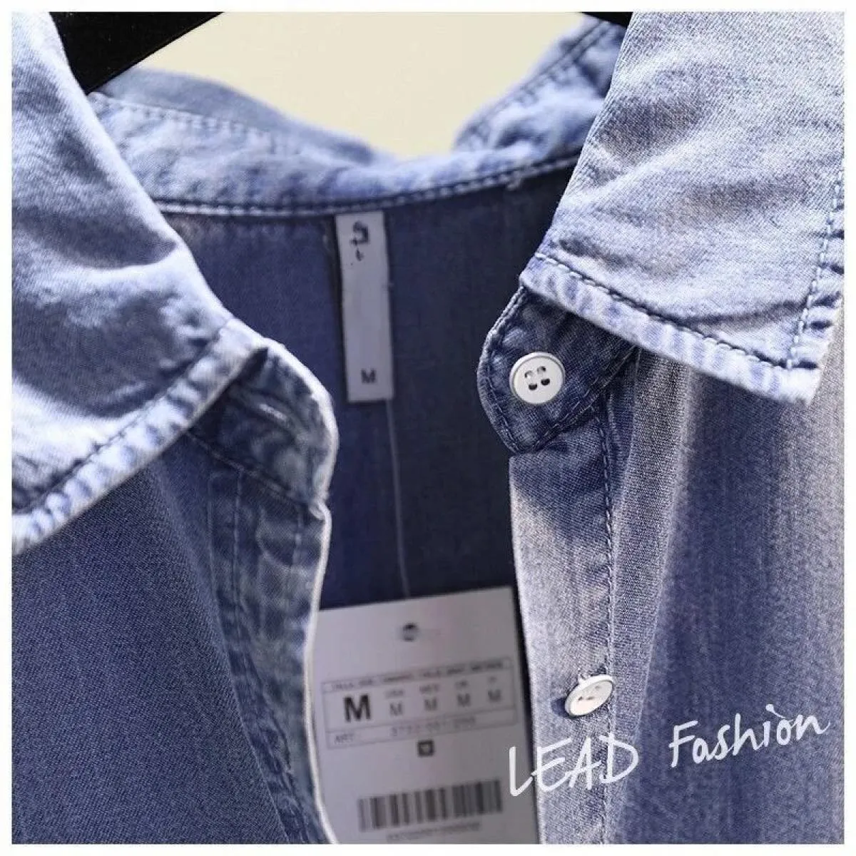 Abito camicia di jeans in cotone di media lunghezza donna 2023 primavera autunno nuova camicia sottile con manica arrotolata con