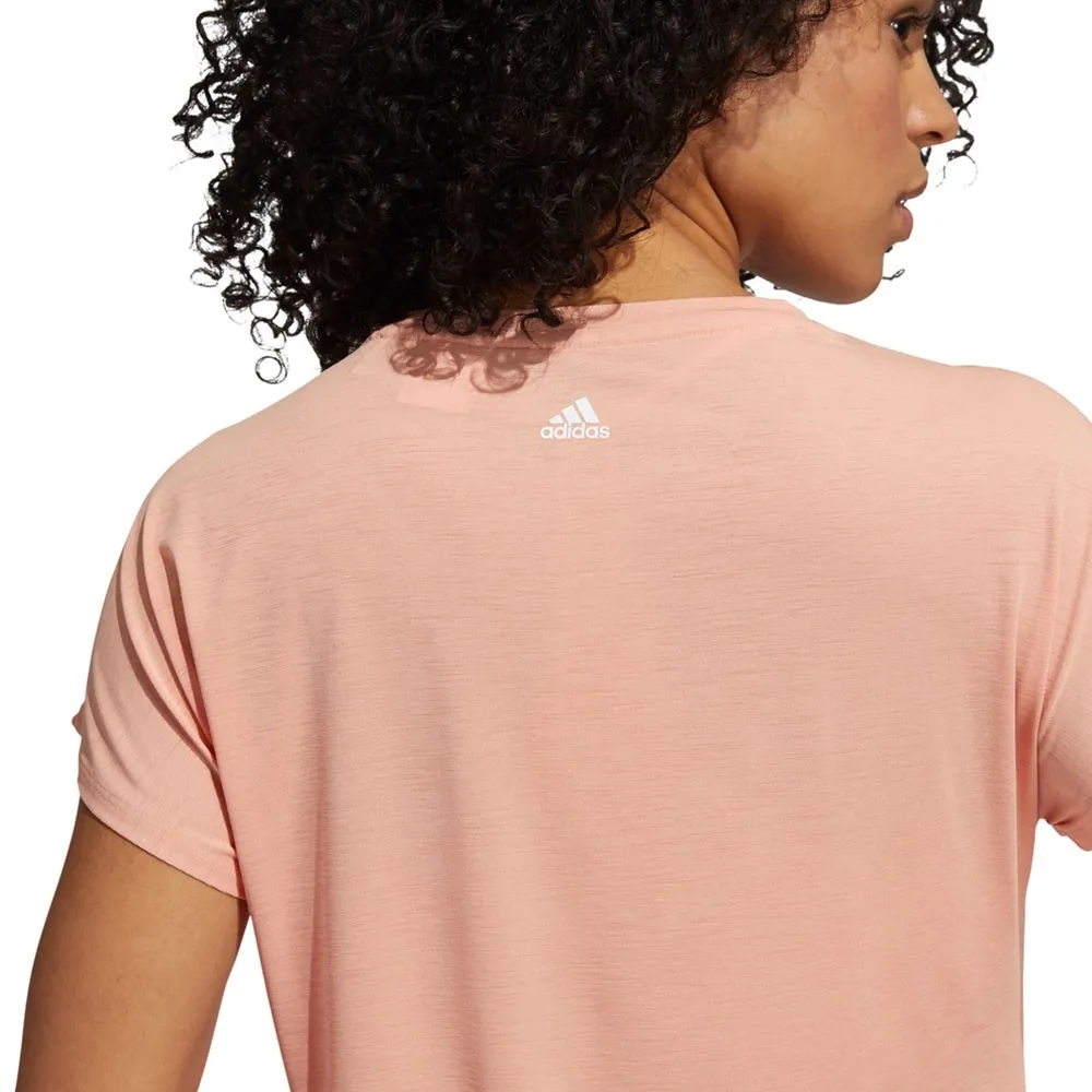 ADIDAS Maglietta Logo Rosa Donna