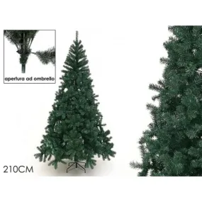 Albero di Natale 210 cm 1200 rami verde natalizio