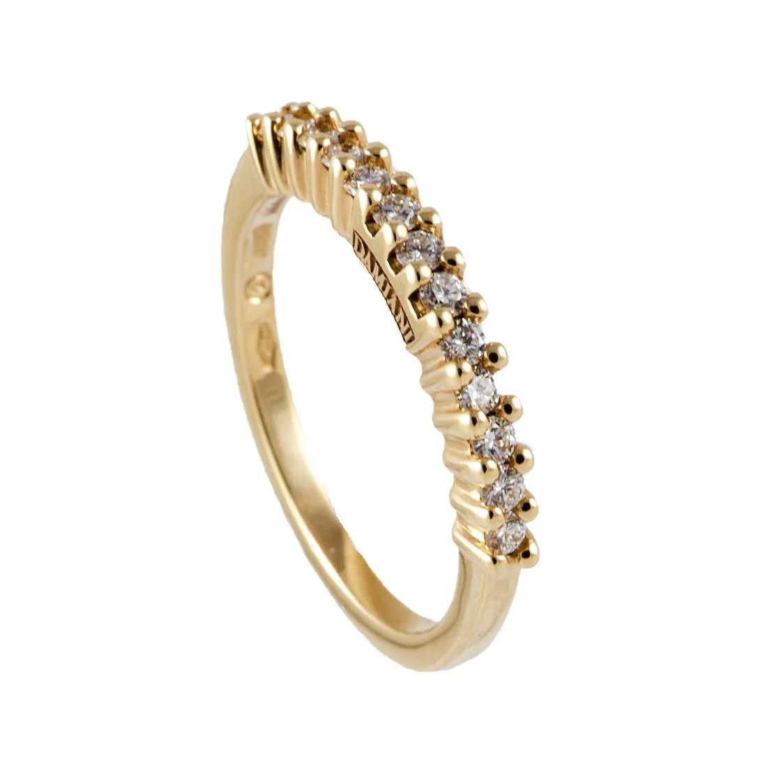 ANELLO IN ORO BIANCO CON DIAMANTI CT 0,24 MIS 12