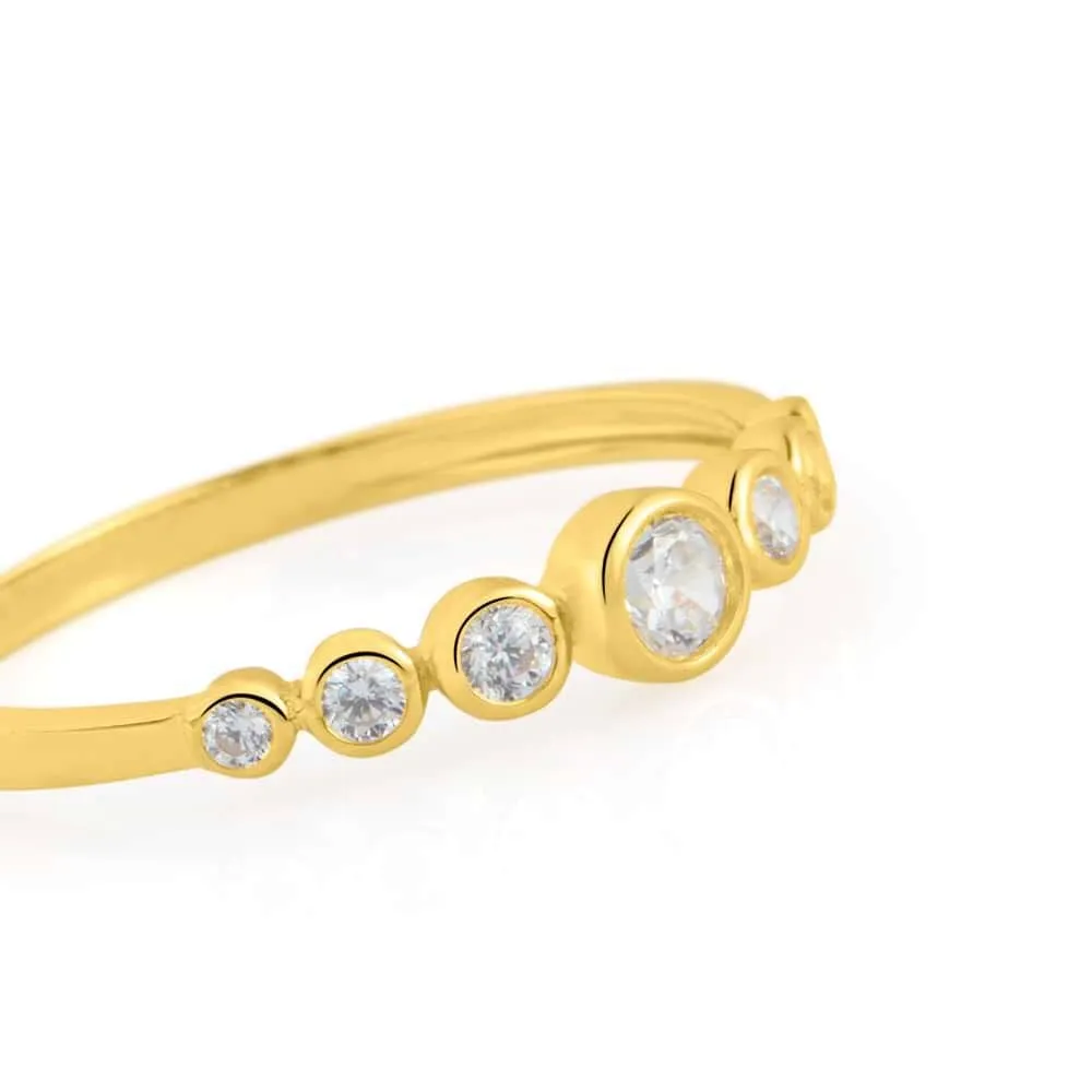 Anello Riviere Claire Oro Giallo 375/1000 Cubic Zirconia Bianco 1414522