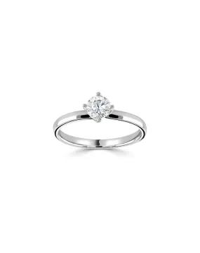 Anello Solitario Oro Bianco Diamante 0.60 Ct SG12142