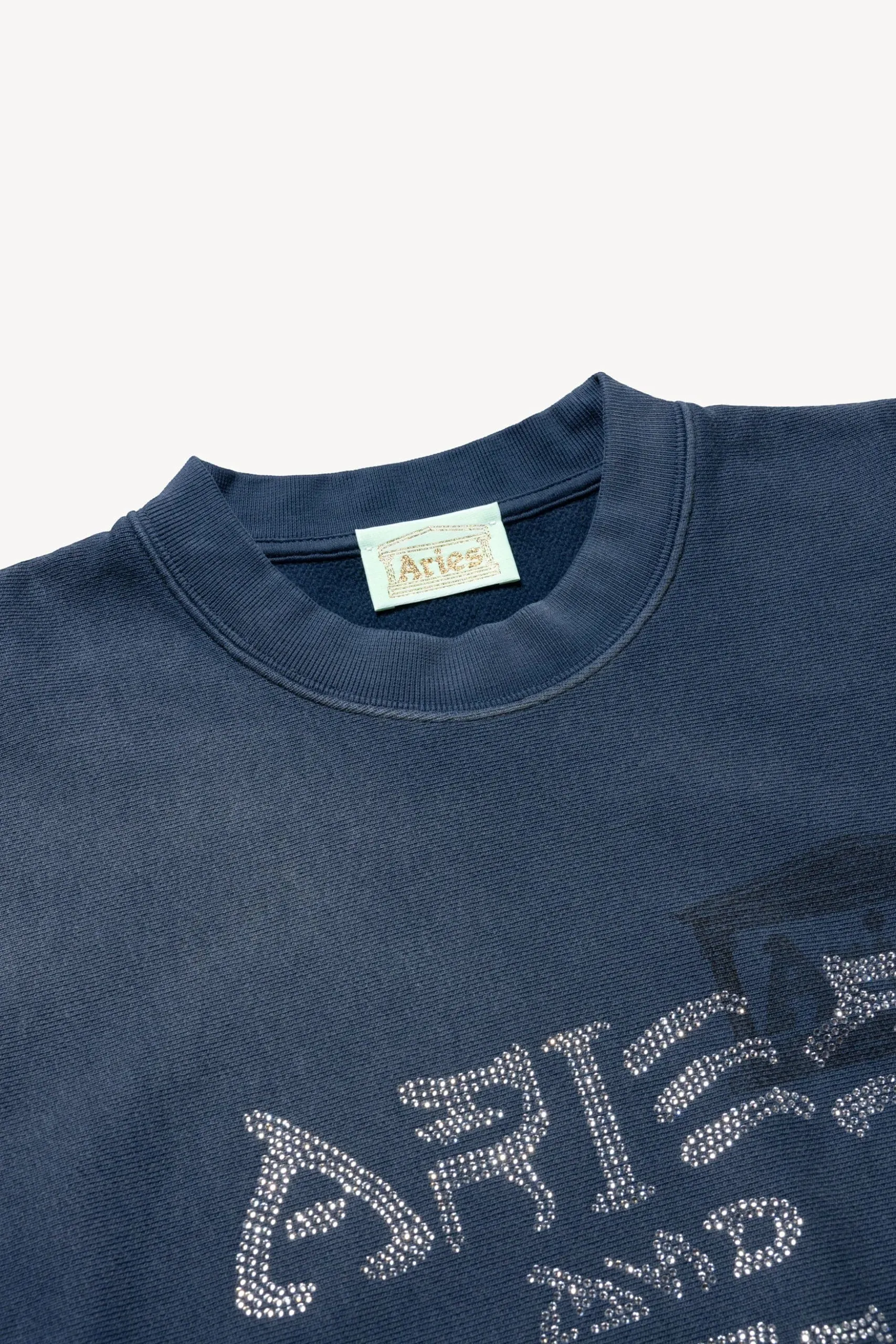 Aries Aged And Destroy Diamante Sweatshirt