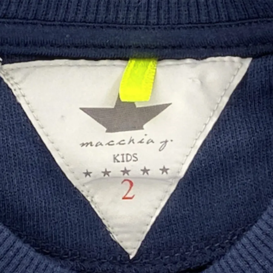 B27 felpa bimbo BOY MACCHIA J. cotton blue sweatshirt kids