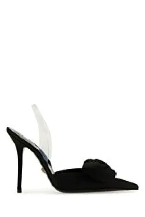 Black satin Alia pumps     