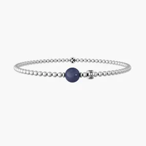 Bracciale kidult elastico uomo con sodalite blu 732246