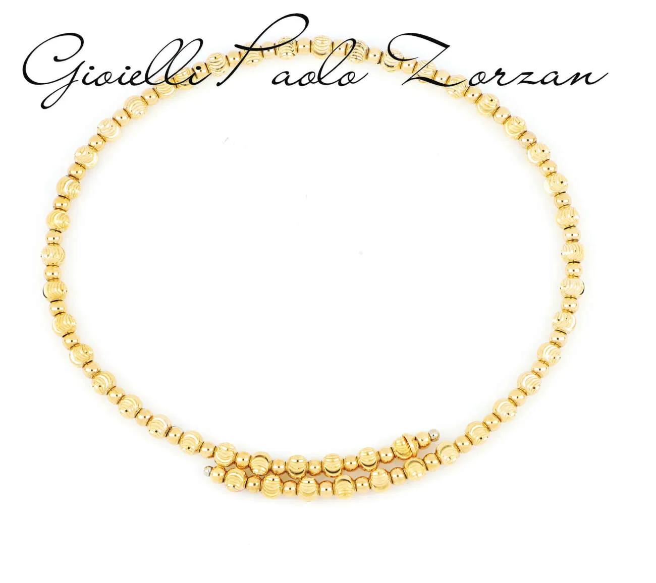 Bracciale rigido a sfere in oro giallo DZBRA177