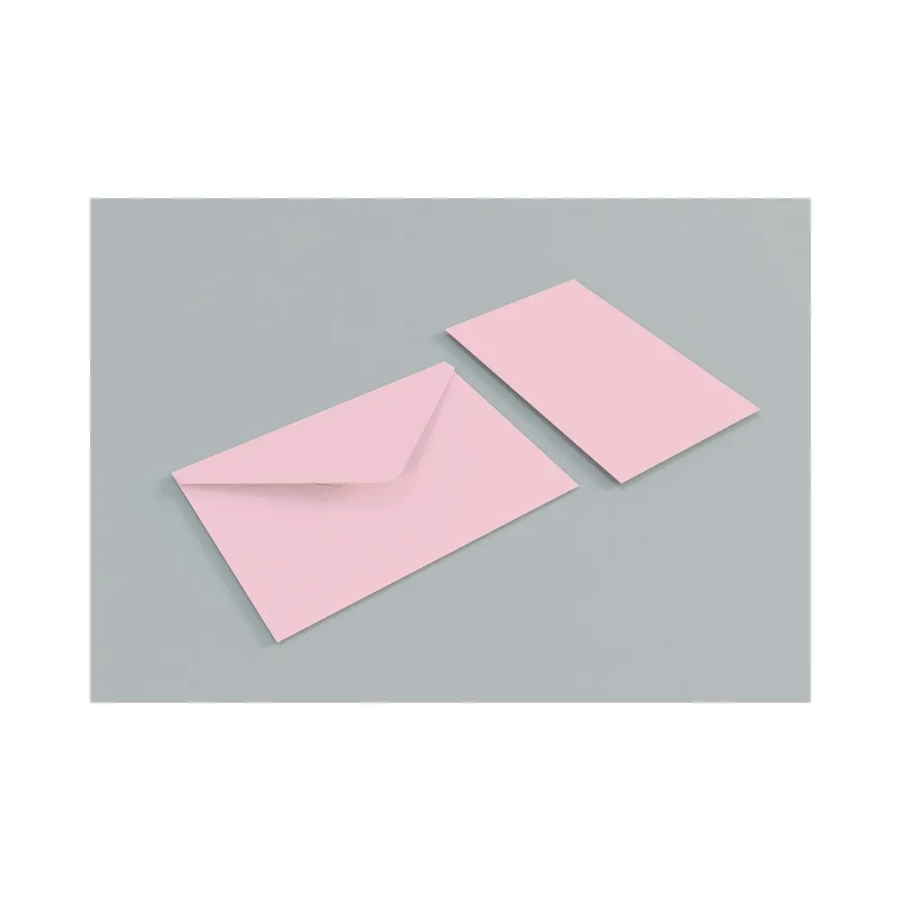 Buste e Biglietti  Cartoncino rosa cf 100 buste e biglietti