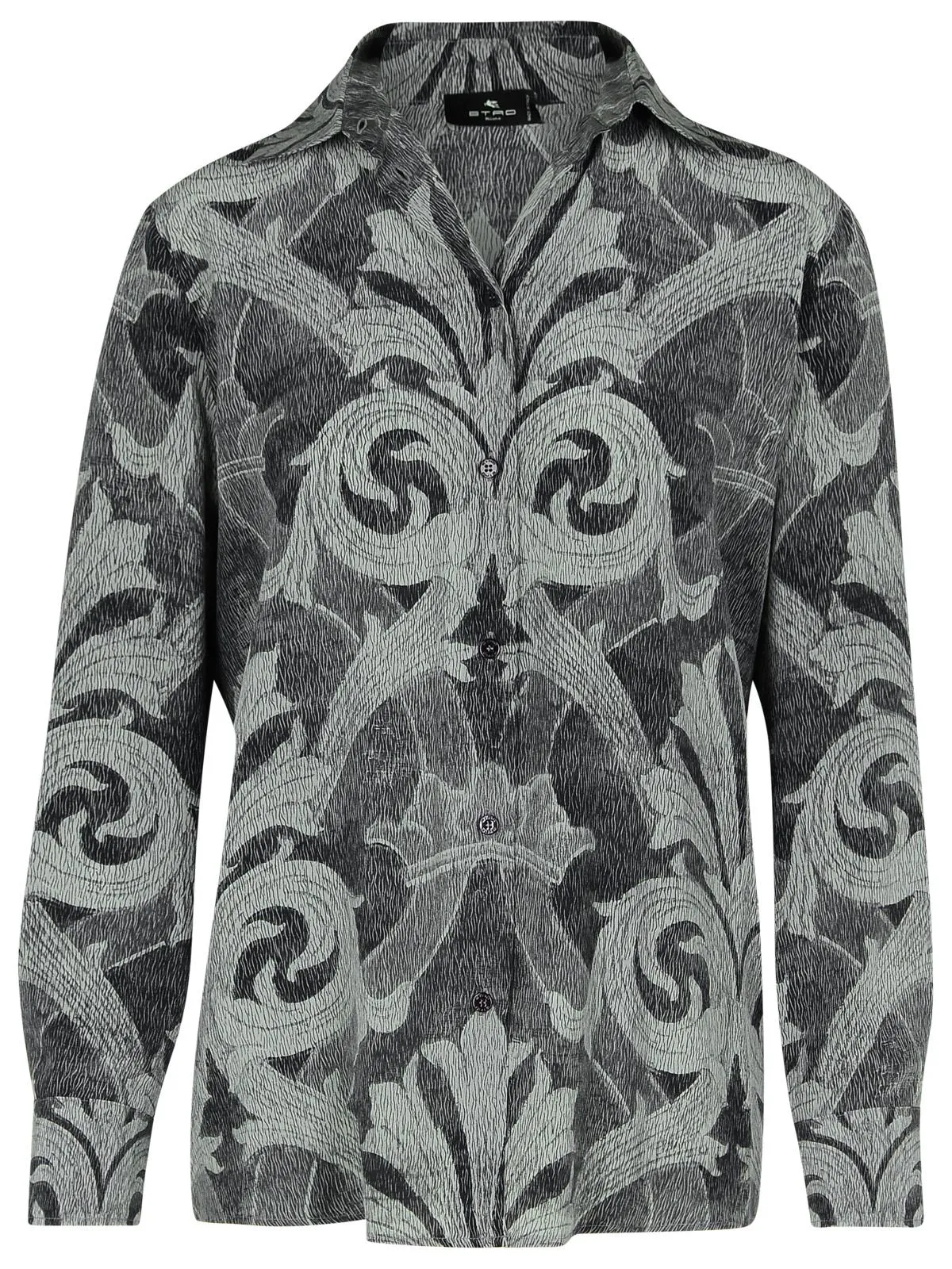 Camicia di seta etro grigio