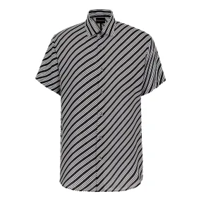 Camicia maniche corte in modal stampa optical