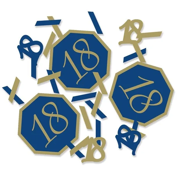 Coriandoli 18 anni blu e oro