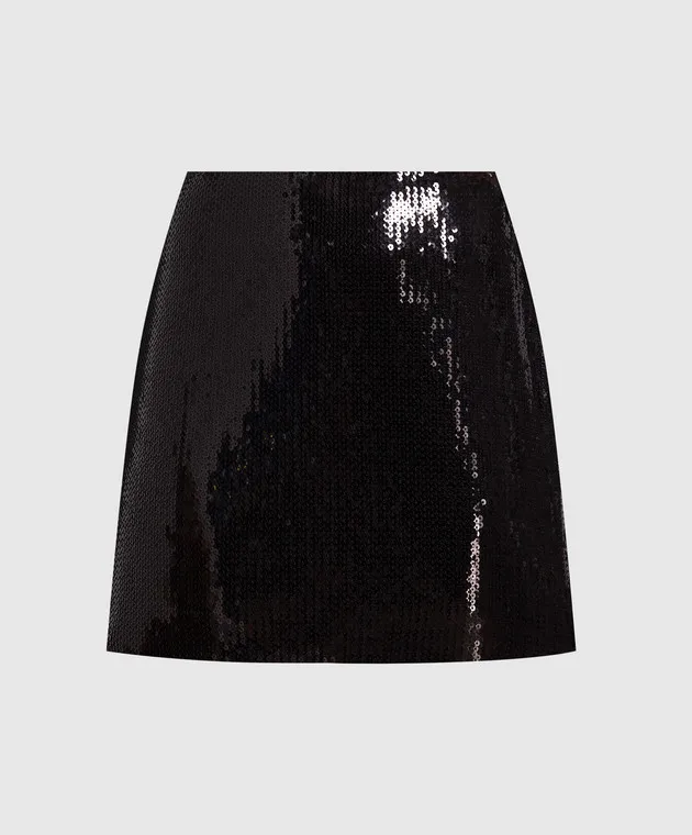 David Koma Minigonna nera con paillettes SS23DK08S
