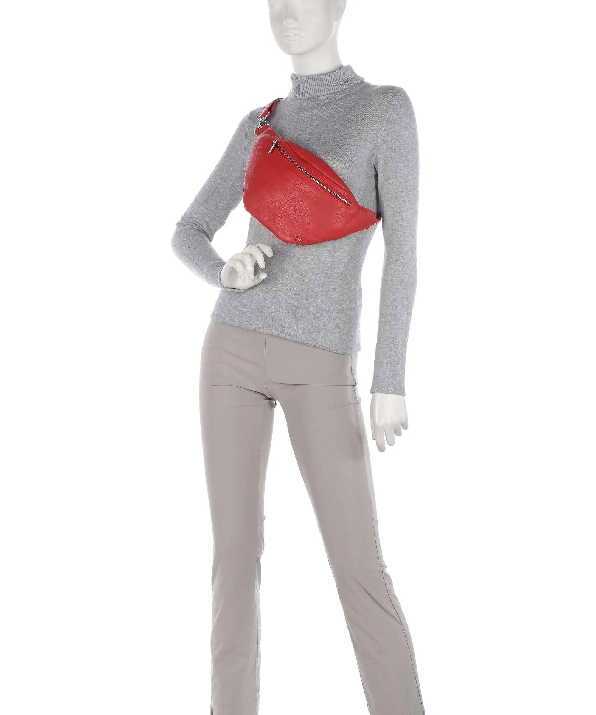 Depeche Fashion Favorites Marsupio morbida pelle bovina rosso  