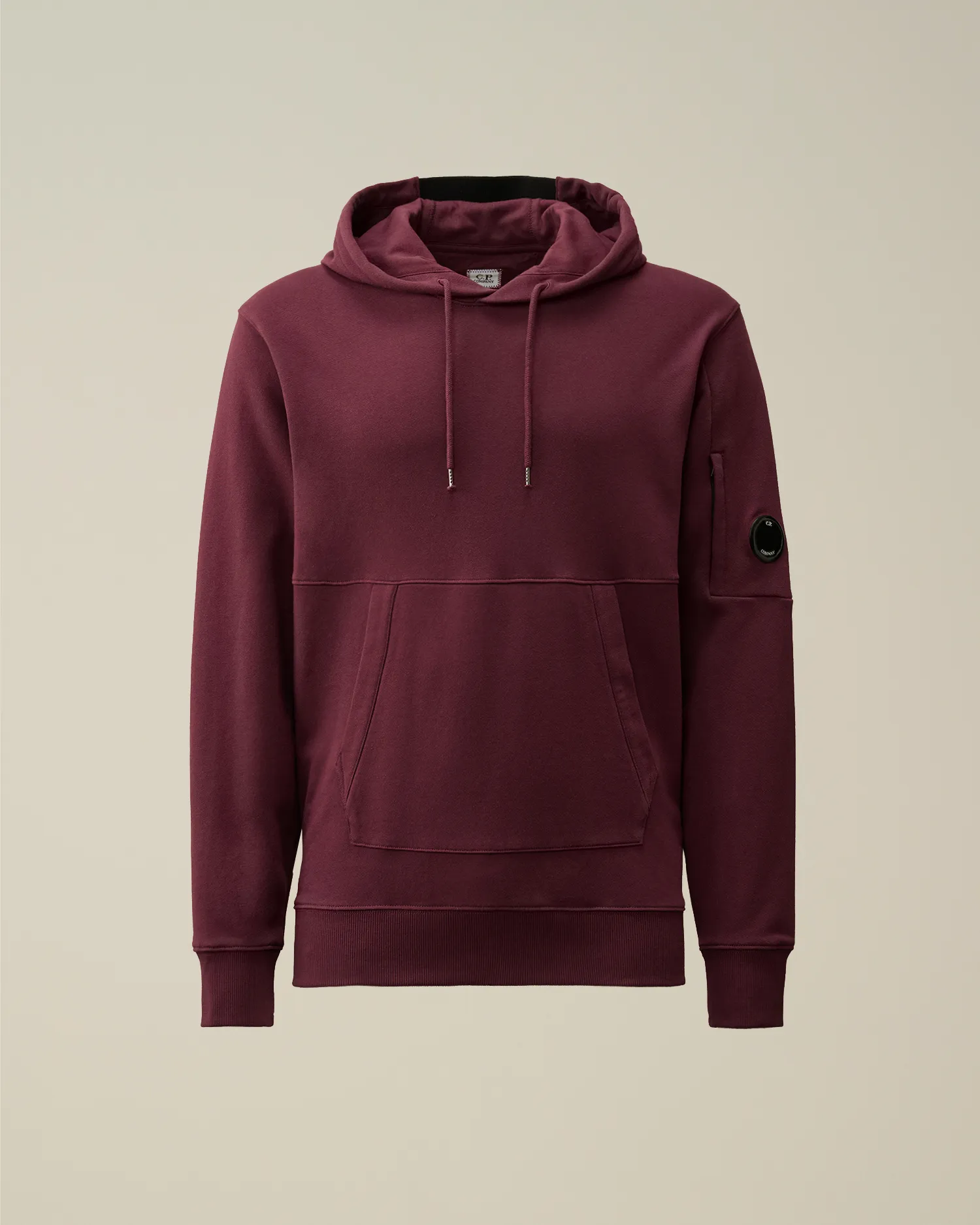Diagonal Raised Fleece Lens Hooded Sweatshirt