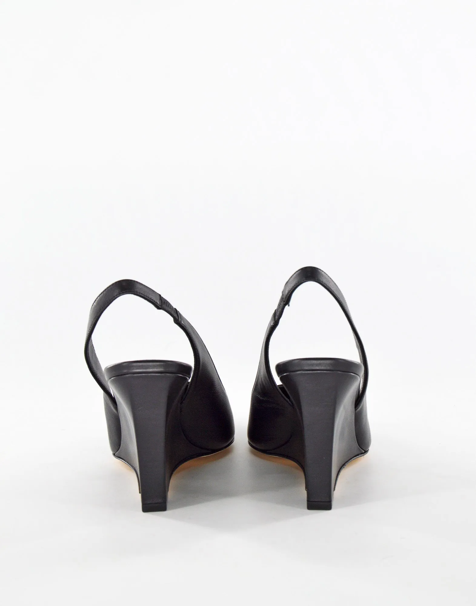 DOUUOD Decollete Slingback con Zeppa Nero