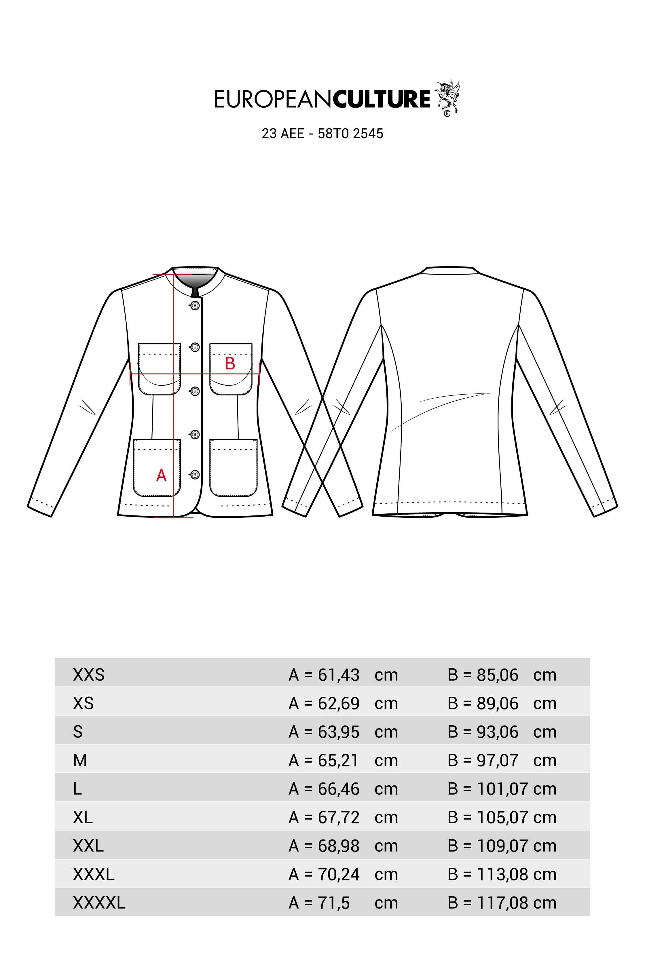European Culture  ---------    ------------Blazer con Collo alla Coreana in Jersey Punto Milano 58T0 2545
