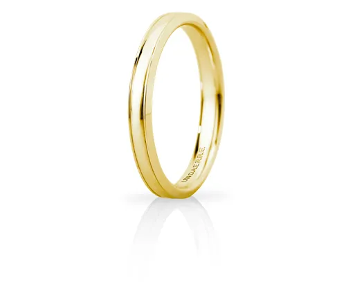 Fede Nuziale Unoaerre modello Orion Slim in oro giallo 18kt