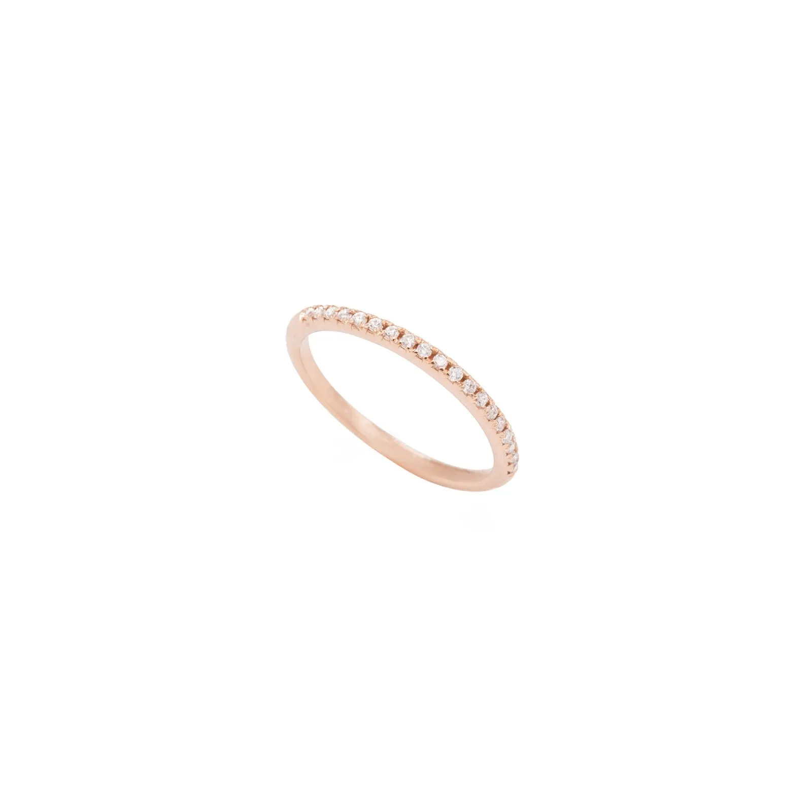 Fedina in oro rosa con diamanti