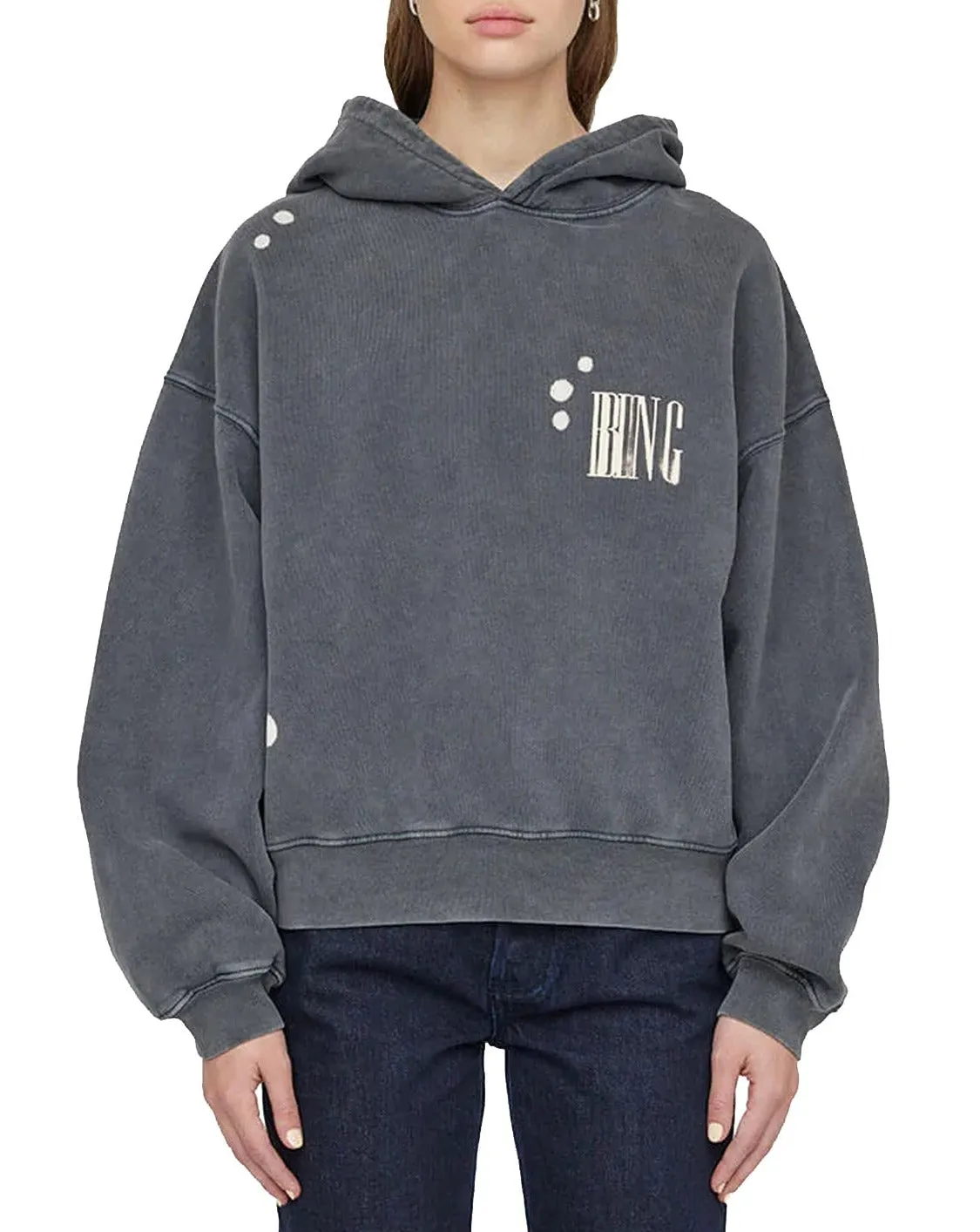 Felpa Alec Hoodie Bing Bleached grigia