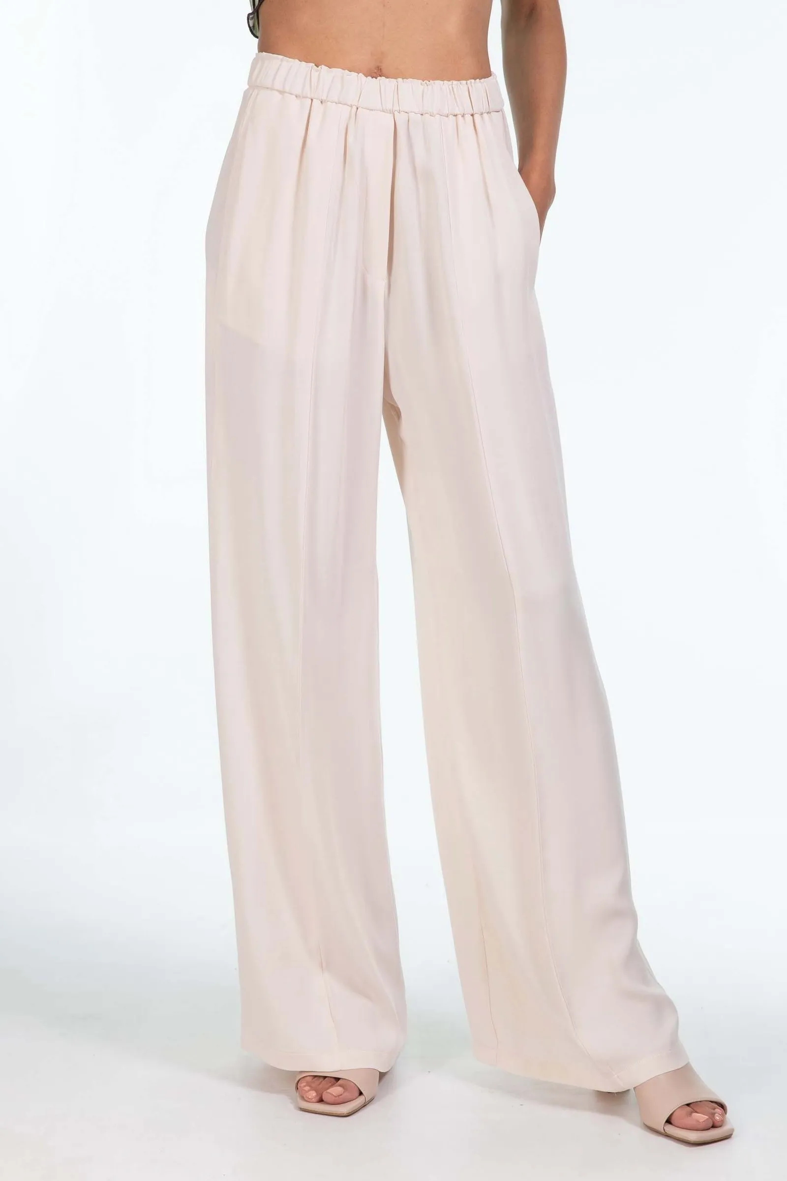 FORTE_FORTE  pantalone  in georgette di  viscosa