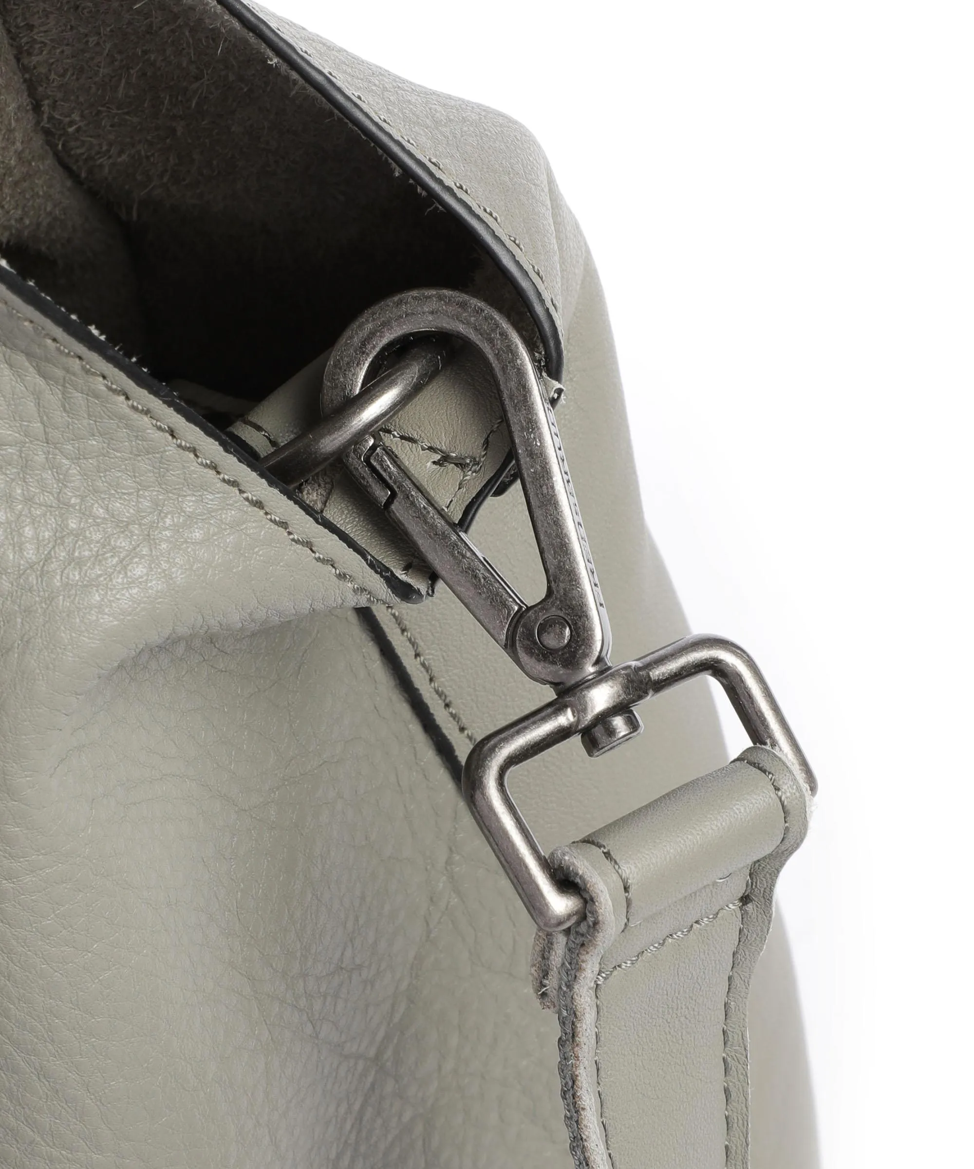  FredsBruder FB Borsa shopper pelle granulata grigio-verde  