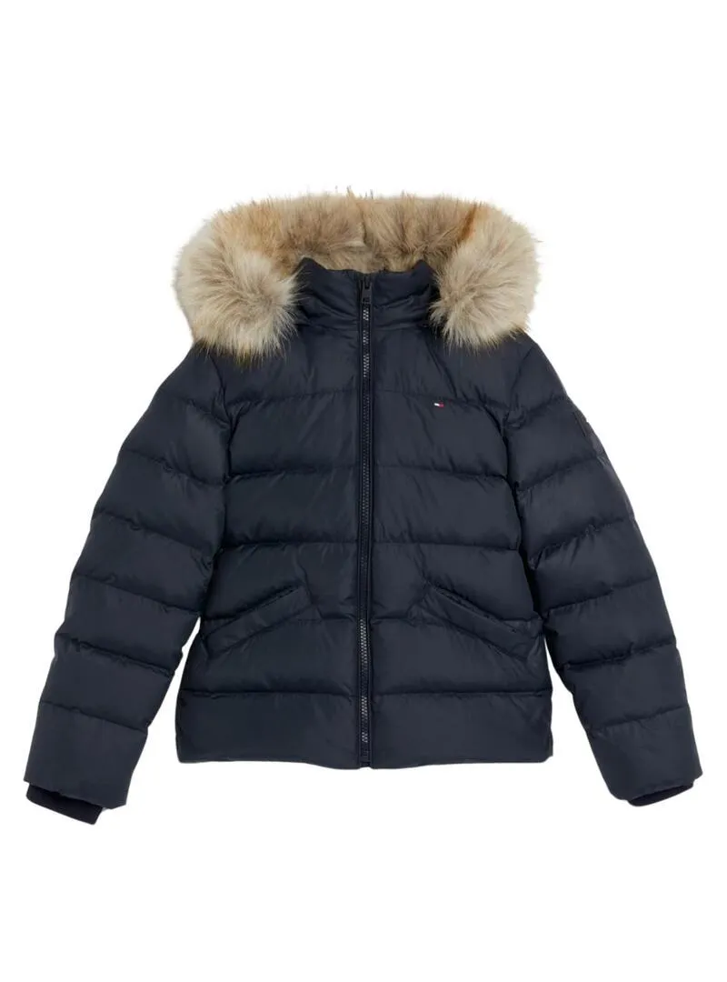 Giacca Tommy Hilfiger Essential Down Blu Navy Bambina