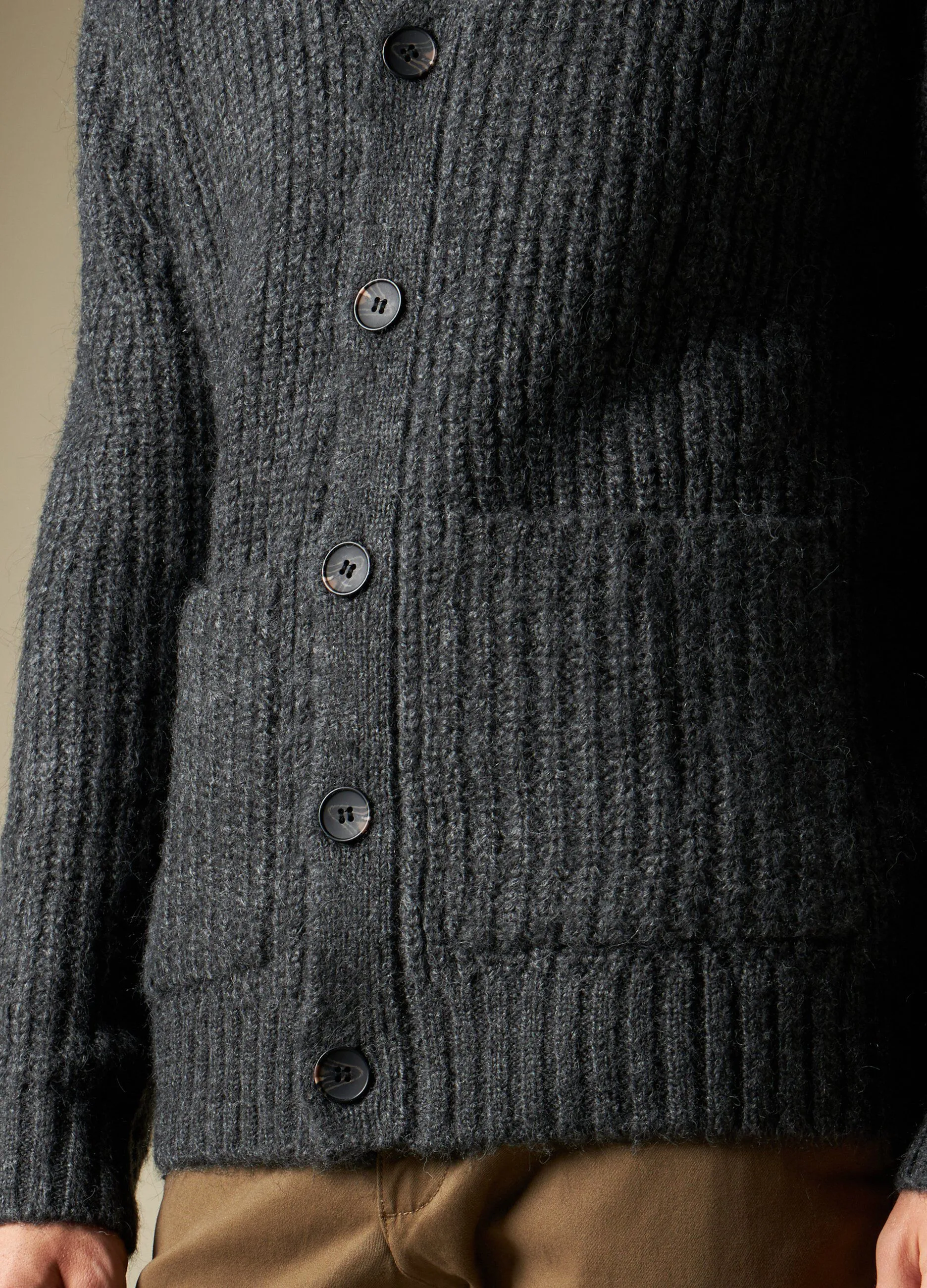 J. HART & BROS  Cardigan tricot in misto lana uomo