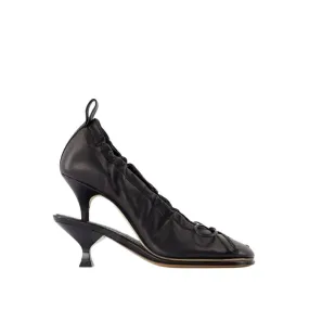 Jacquemus Les Doubles Ballerines Pumps - Leather - Black Black 