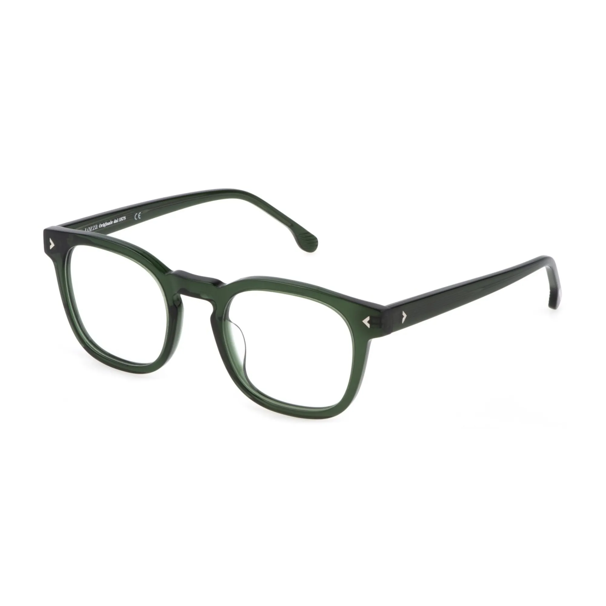   Lozza VL4274V Rimini 1 0G61 Verde Trasparente Lucido | Occhiale Da Vista Uomo 