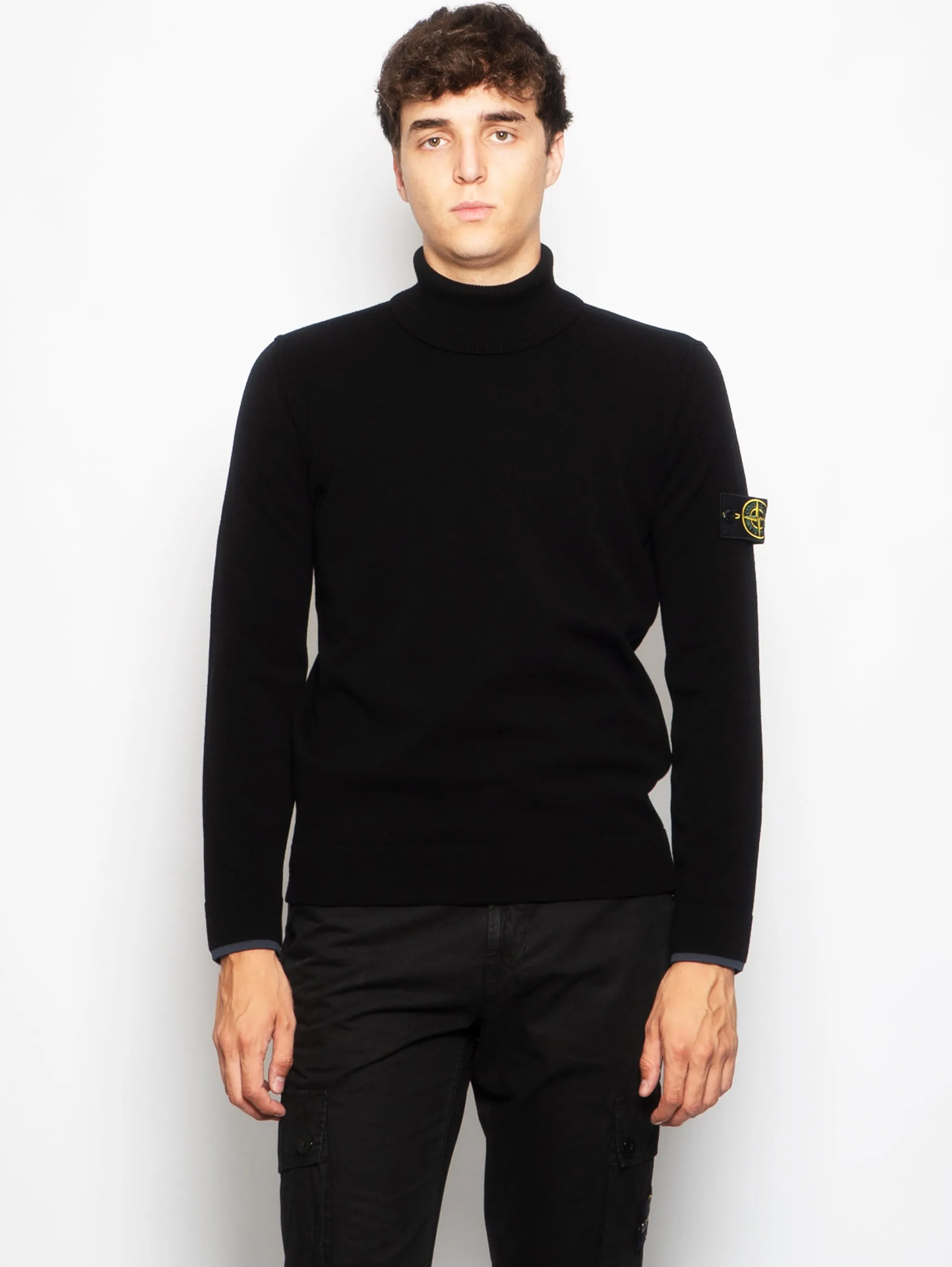 Maglia Collo Alto in Lana Nero