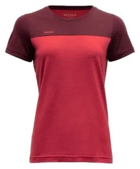 Maglietta Devold Norang Merino Donna Rosso