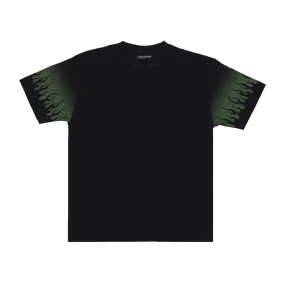 Maglietta Uomo Negative Flames Tee Black/green