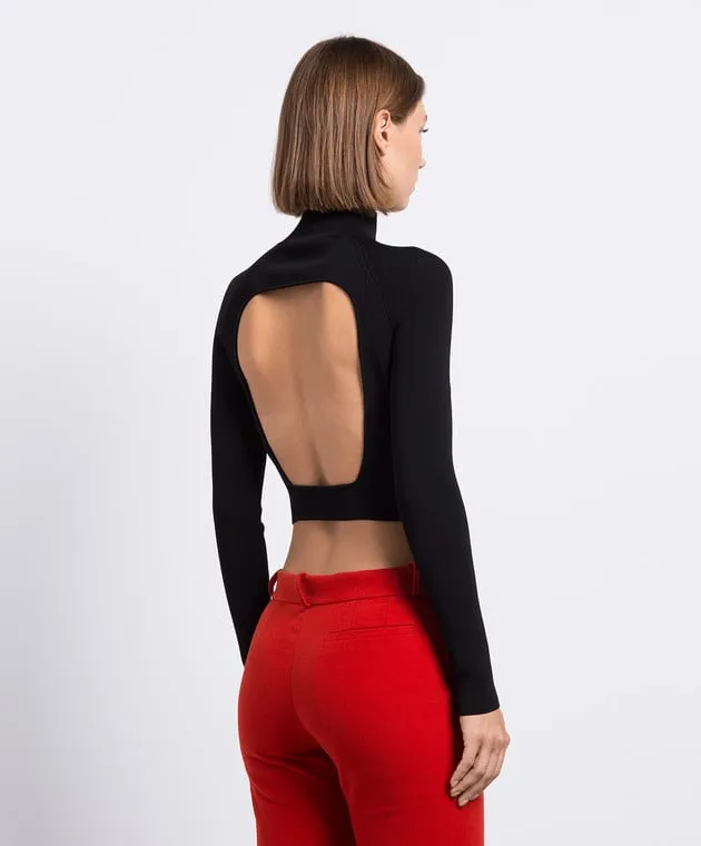 Materiel Top nero con schiena scoperta MPF23KN02BK