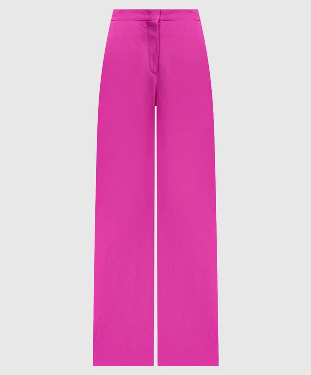 Max Mara Pantaloni GARY rosa con lino GARY