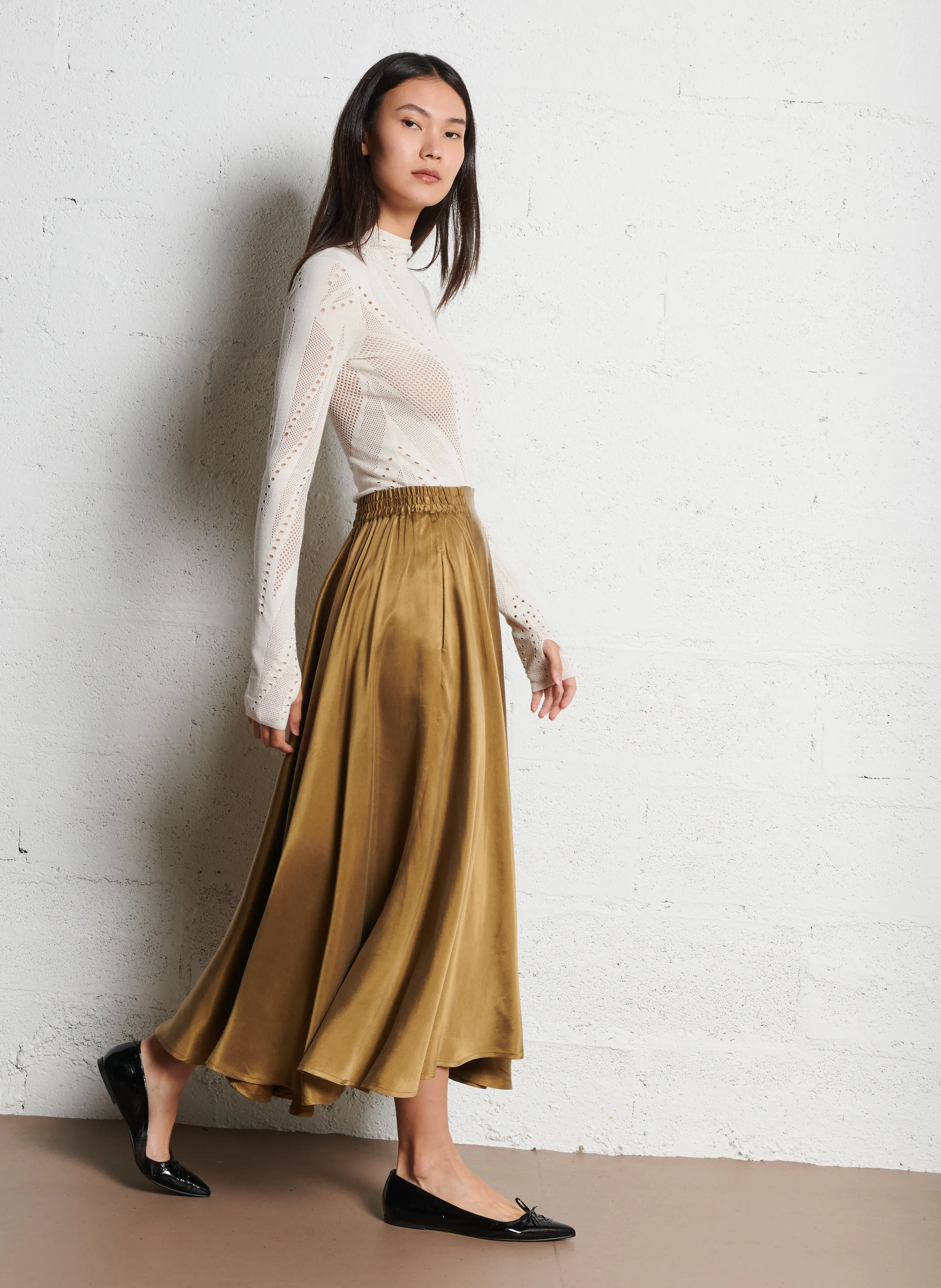 MES DEMOISELLES   BOMBAY - Maglione a collo alto in maglia traforata | Beige