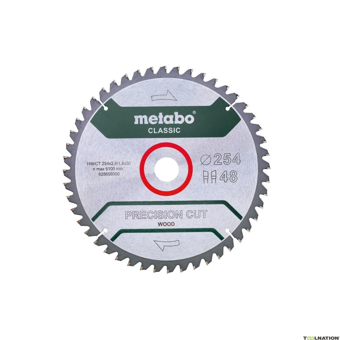 Metabo Accessori 628656000 Lama circolare Precision Cut Classic 254x30 48WZ 5°neg /B