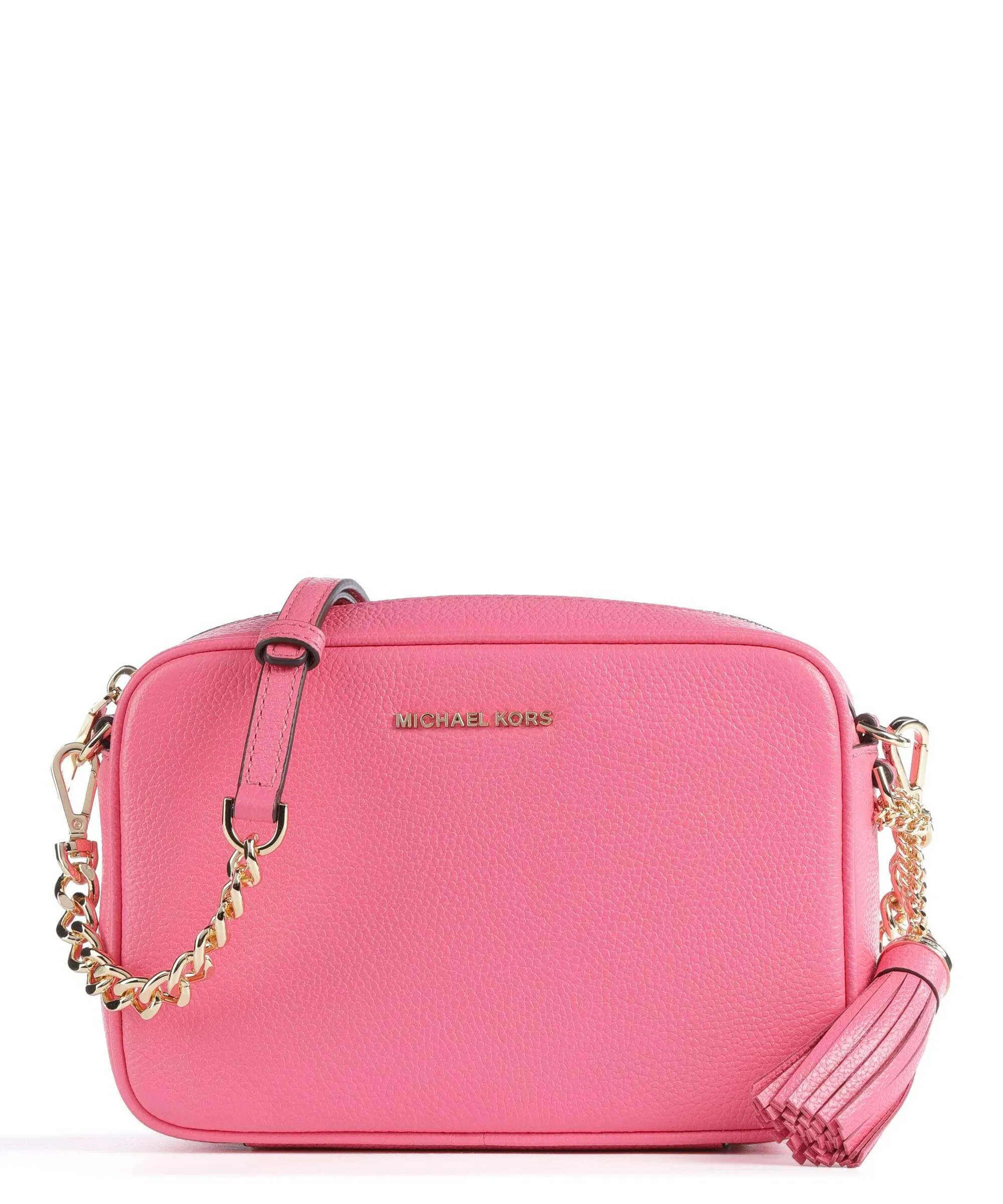  Michael Kors Jet Set Borsa a tracolla pelle di vacchetta grana pink  