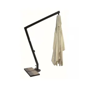 OMBRELLONE VENERE NERO DE LUXE P/L 3 X 3 - ANTRACITE