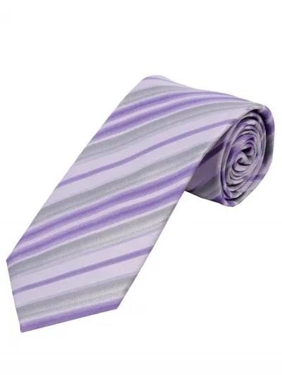 Optimum Uomo Tie Stripe Design Argento Grigio Pallido Viola