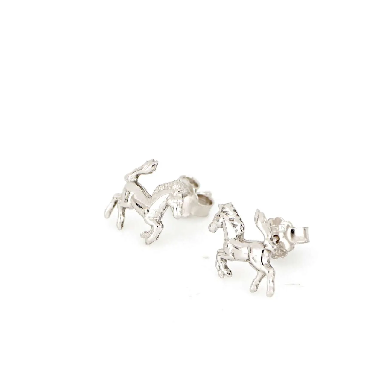 Orecchini al lobo cavallo in oro bianco DZOR253-B