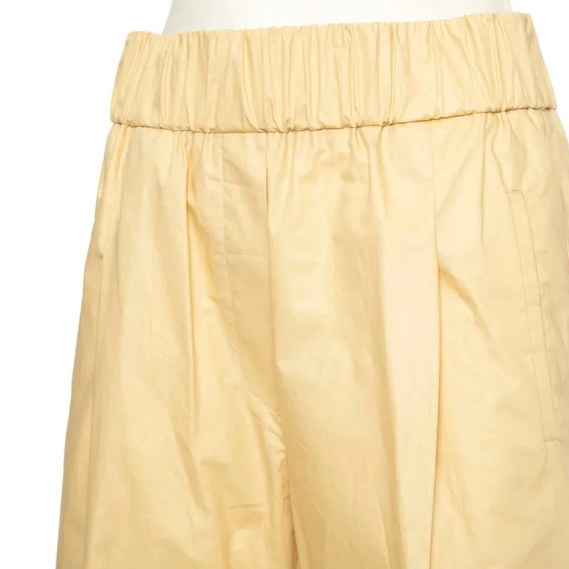 Pantalone e palazzo beige in cotone 