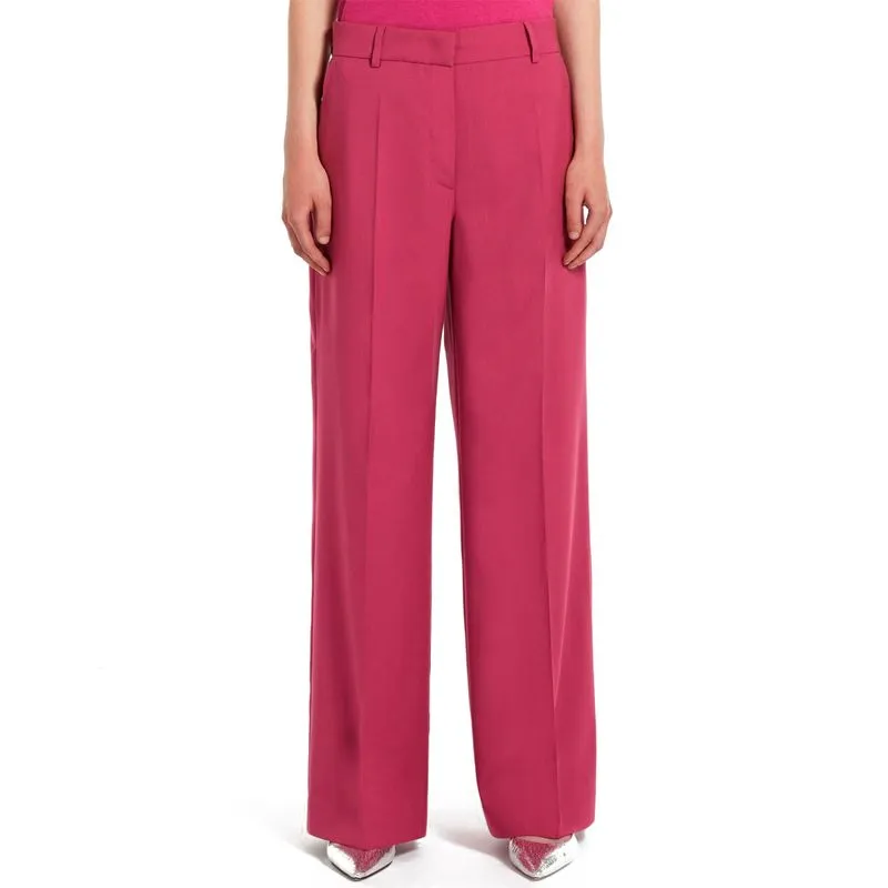 Pantalone palazzo in tela di lana Visivo 