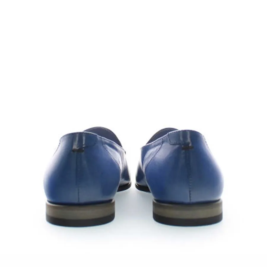 PANTANETTI mocassino donna  con  nappine blu elettrico