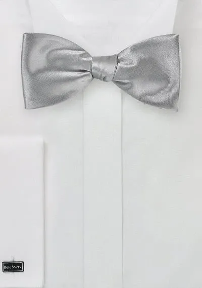 Papillon in seta grigio medio