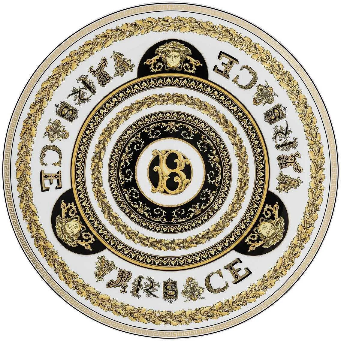 Piatto Porcellana Versace Virtus Alphabet