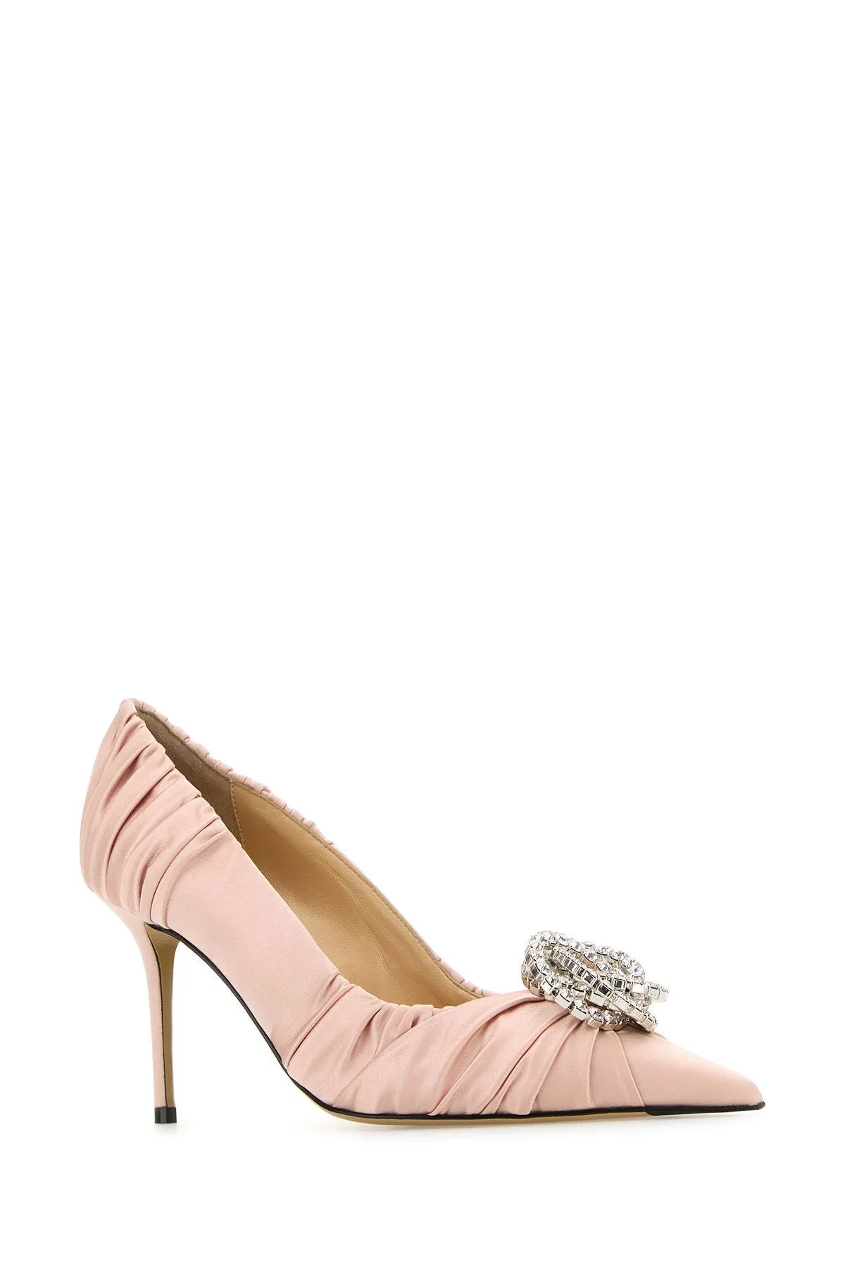 Powder pink satin pumps    