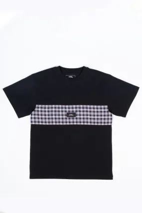 RASSVET 7 PLAID BOX SS T-SHIRT BLACK