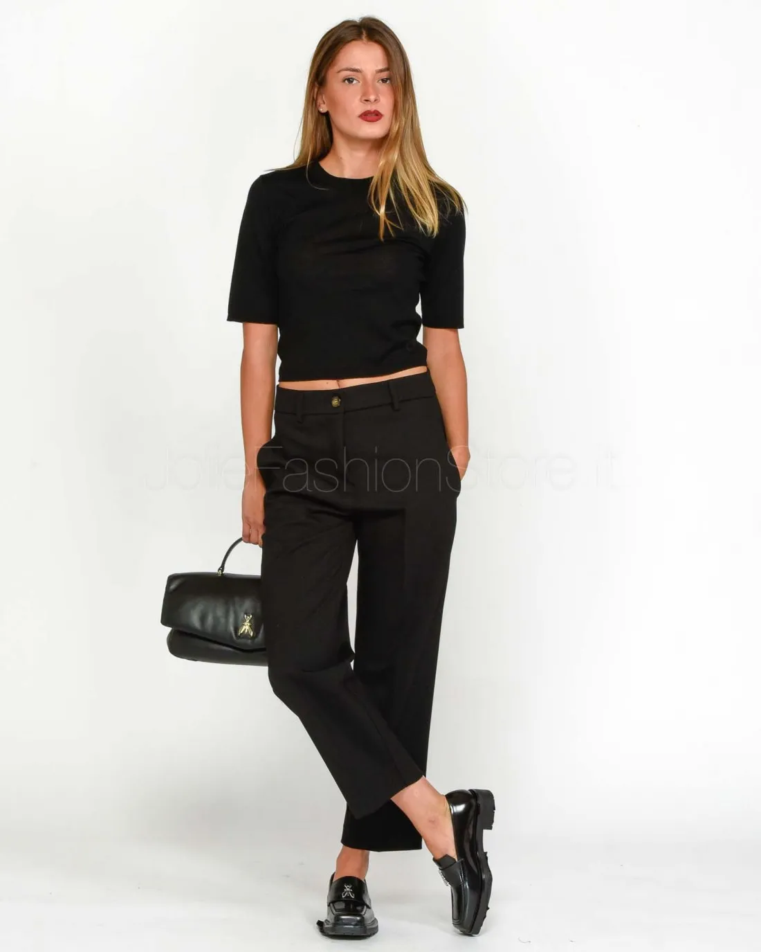 ---------------  ---------------  ---------------  ---------------  --------------Solo Tre Pantalone a Sigaretta Nero------